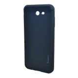 IPAKY Samsung Galaxy J7 (2017) SM-J730 szilikon telefonvédő (közepesen ütésálló, szálcsiszolt, karbon minta) kék