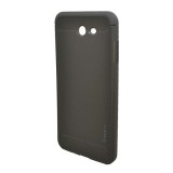 IPAKY Samsung Galaxy J7 (2017) SM-J730 szilikon telefonvédő (közepesen ütésálló, szálcsiszolt, karbon minta) szürke