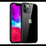 IPAKY telefonvédő szilikon keret (BUMPER, közepesen ütésálló, légpárnás sarok, akril hátlap) FEKETE [Apple iPhone 12 mini] (5996591002156)