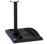 IPEGA függőleges töltőállvány (2 kontroller egyidejű töltése, hűtés, RGB, PlayStation 5 kompatibilis) FEKETE