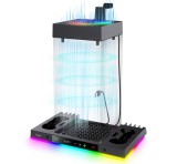 IPEGA függőleges töltőállvány (2 kontroller egyidejű töltése, hűtés, RGB, Xbox Series X kompatibilis) FEKETE