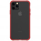 iPhone 11 Pro hátlaptok, telefon tok, piros kerettel, átlátszó, Devia Soft Elegant