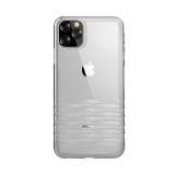 iPhone 11 Pro Max szilikon tok, hátlaptok, telefon tok, színátmenetes, átlátszó, szürke, Devia Ocean