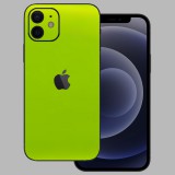 iPhone 12 Mini - Fényes metál lime fólia