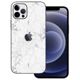 iPhone 12 Pro - Fehér márvány mintás fólia