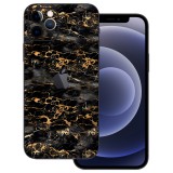 iPhone 12 Pro - Fekete-arany márvány fólia