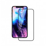 iPhone 12 Pro Max üvegfólia, tempered glass, előlapi, 3D, edzett, hajlított, antibakteriális, fekete kerettel, hátlapi fóliával, Devia