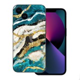 iPhone 14 - Kék agata mintás hátlap fólia