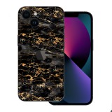 iPhone 14 Plus - Fekete-arany márvány fólia