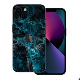 iPhone 14 Plus - Kék márvány mintás hátlap fólia