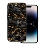 iPhone 14 Pro - Fekete-arany márvány fólia