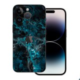 iPhone 14 Pro - Kék márvány mintás hátlap fólia