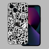 iPhone 15 - Monokróm graffiti hátlap fólia
