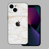 iPhone 15 Plus - Arany márvány mintás hátlap fólia