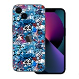 iPhone 15 Plus  - Kék graffiti mintás fólia