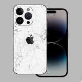 iPhone 15 Pro - Fehér márvány mintás hátlap fólia