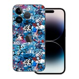 iPhone 15 Pro - Kék graffiti mintás fólia