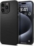 iPhone 15 Pro szilikon tok, hátlap tok, telefon tok, fekete, Spigen Liquid Air