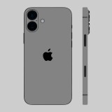 iPhone 16 - Fényes szürke hátlap fólia