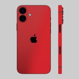 iPhone 16 - Matt króm piros hátlap fólia