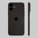iPhone 16 Plus - 3D fekete karbon hátlap fólia