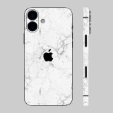 iPhone 16 Plus - Fehér márvány mintás hátlap fólia