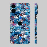 iPhone 16 Plus - Kék graffity mintás hátlap fólia