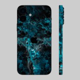 iPhone 16 Plus - Kék márvány mintás hátlap fólia