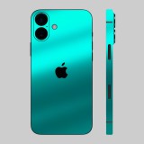 iPhone 16 Plus - Matt króm türkiz hátlap fólia