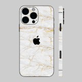 iPhone 16 Pro - Arany márvány mintás hátlap fólia