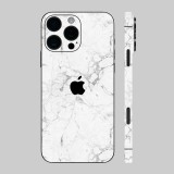 iPhone 16 Pro - Fehér márvány mintás hátlap fólia