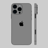 iPhone 16 Pro - Fényes szürke hátlap fólia