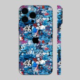 iPhone 16 Pro Max - Kék graffity mintás hátlap fólia