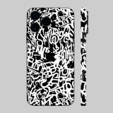 iPhone 16 Pro Max - Monokróm graffiti hátlap fólia