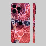 iPhone 16 Pro Max - Piros márvány mintás hátlap fólia