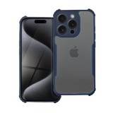 iPhone 16 Pro ütésálló tok erősített peremmel, tengerészkék