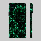 iPhone 16 - Zöld füstcsíkos hátlap fólia