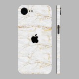 iPhone 16e - Arany márvány mintás hátlap fólia