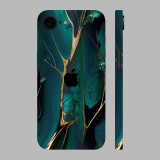 iPhone 16e - Arany-türkiz márvány hátlap fólia