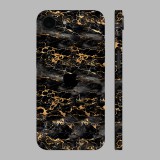 iPhone 16e - Fekete-arany márvány mintás hátlap fólia