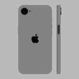 iPhone 16e - Fényes szürke hátlap fólia