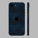 iPhone 16e - Kék méhsejt hátlap fólia