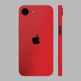 iPhone 16e - Matt króm piros hátlap fólia