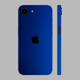 iPhone 16e - Matt króm sötétkék hátlap fólia