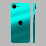 iPhone 16e - Matt króm türkiz hátlap fólia