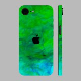 iPhone 16e - Zöld-kék festék hátlap fólia