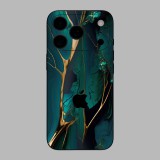 iPhone 17 Pro - Arany-türkiz márvány hátlap fólia