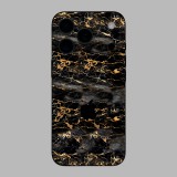 iPhone 17 Pro - Fekete-arany márvány mintás hátlap fólia