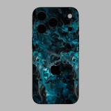 iPhone 17 Pro - Kék márvány mintás hátlap fólia