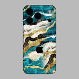 iPhone 17 Pro Max - Kék agata mintás hátlap fólia